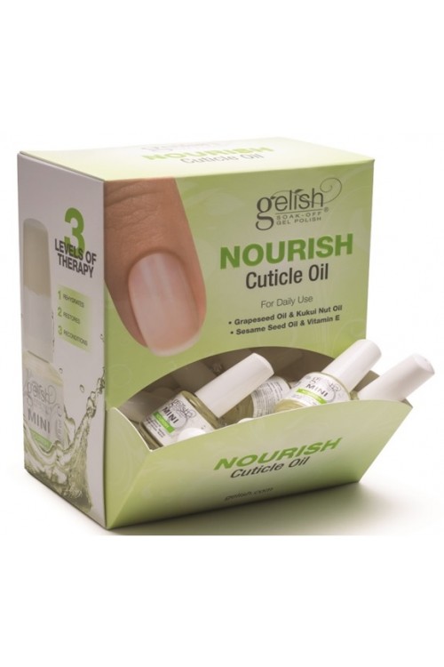 thumbnail image 2 of Gelish Nourish Cuticle Oil 0.5oz (Pack Of 3) – Soak-Off Gel Care, Clear 2 of 5